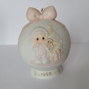 Precious Moments Sweetest Christmas Porcelain Collectible Ball Tree Ornament
